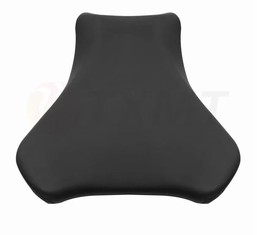 Suzuki GSXR1000 motorcycle with black PU seat covers fitted on front and rear seats.