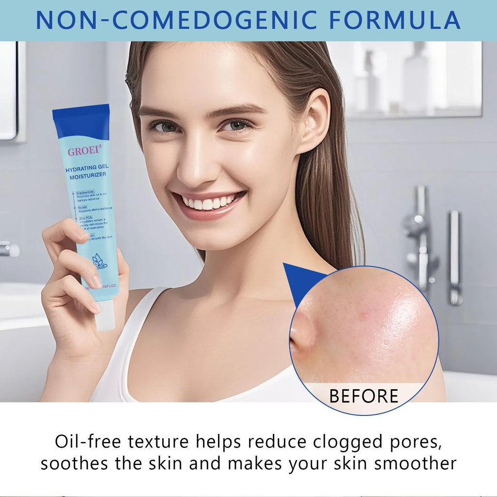 50ml jar of hyaluronic acid moisturising facial gel for skin hydration