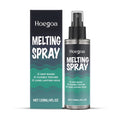 120ml bottle of water-based Melting Spray hair styling gel on a white background.