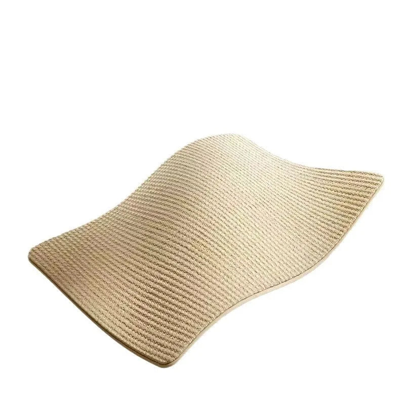 Sisal cat scratch board in pastoral style, available in small and large sizes.