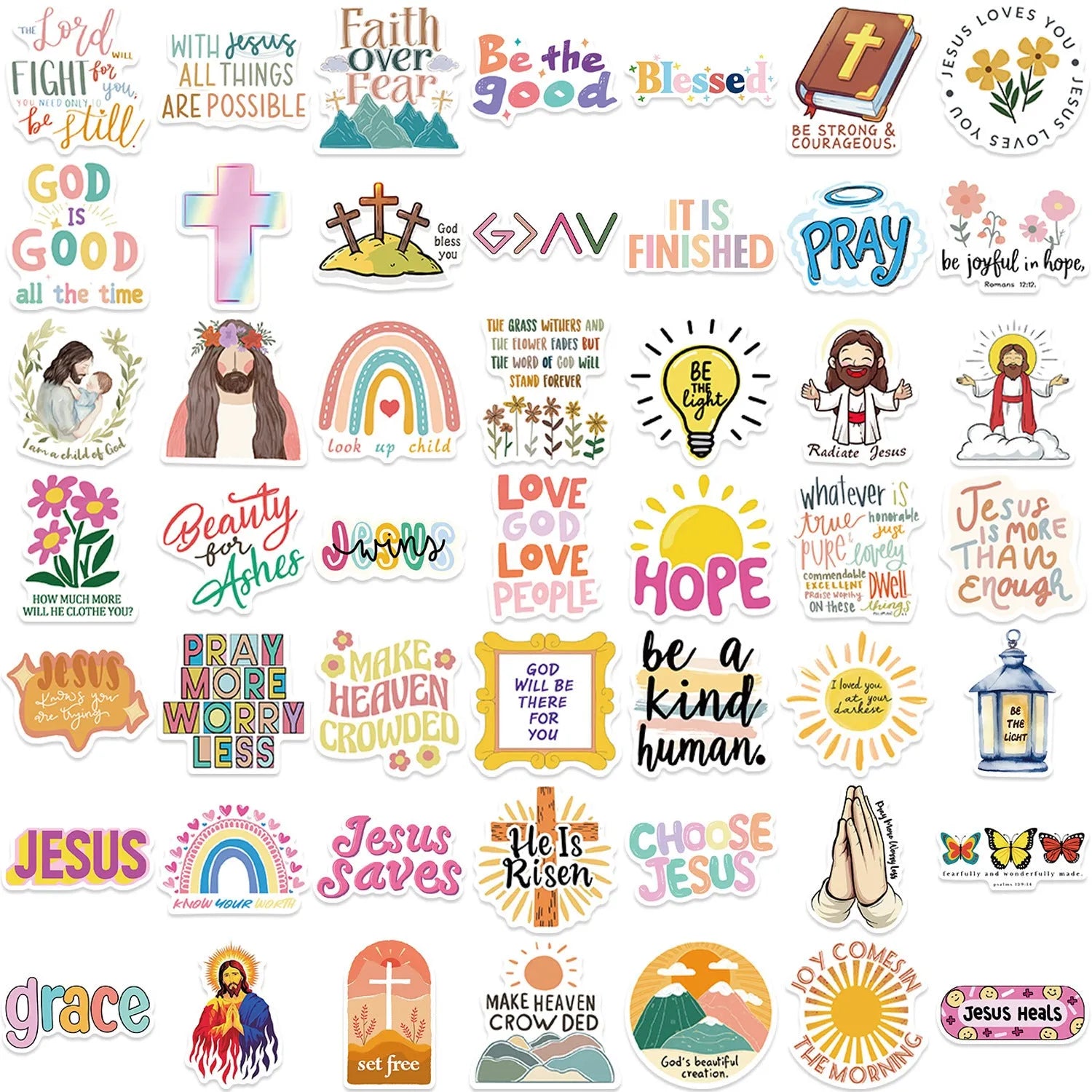 Pack of 50 graffiti design decorative stickers with random printed patterns