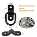Black galvanised floor hook with pull ring for truck cargo security