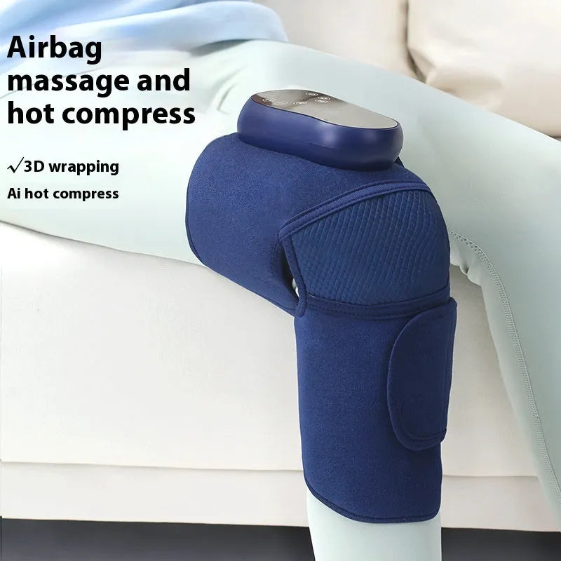 Airbag Blue Single self-heating knee massager with vibration and air pressure compression functions