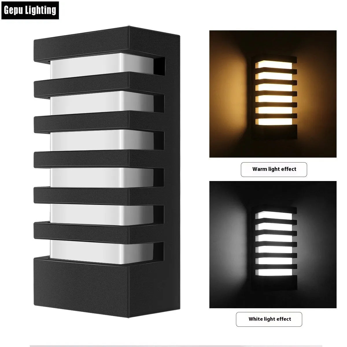 Modern minimalist aluminium outdoor wall lamp with IP55 waterproof rating