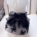 Black tulle princess skirt for small dog or cat with gauze material and five size options