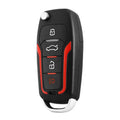 Red and frosted black car alarm system with remote control units for 3000m vehicle security monitoring