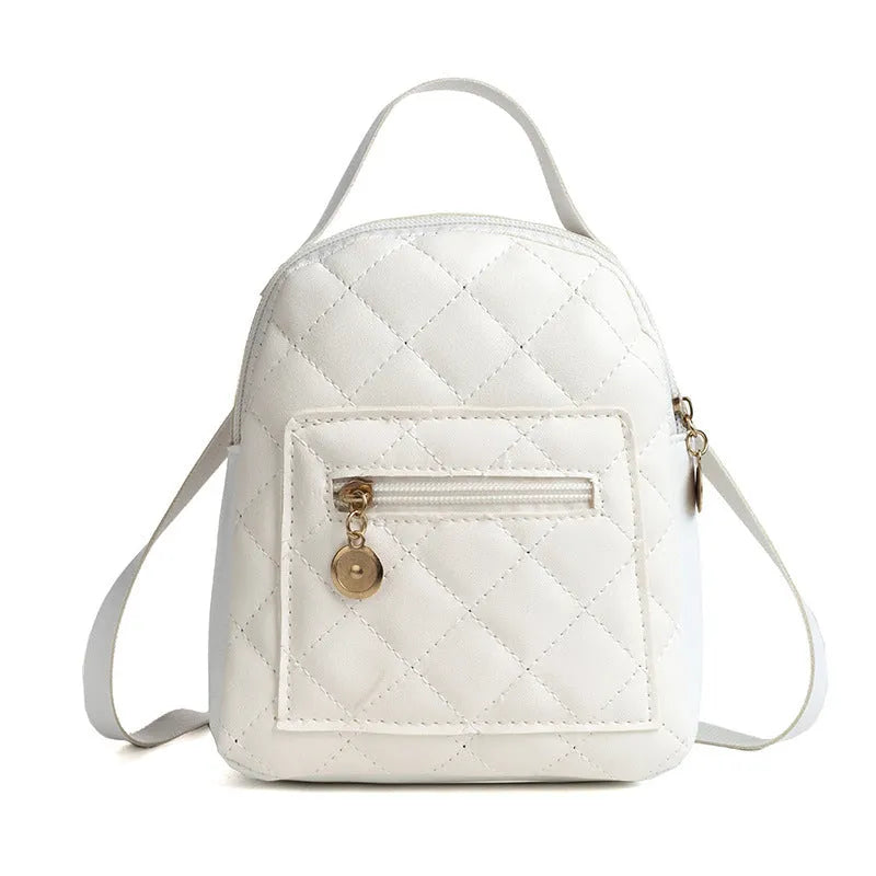 Girls' embroidered hard shell backpack in Korean style with square shape and sandwich pocket