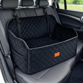 Car rear dog kennel 76x48x38cm in washable cloth, available in grey, green, black, black and grey, or dark brown