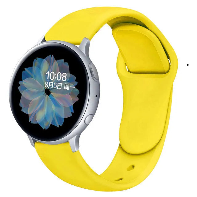 Samsung Galaxy Watch Active 2 sports strap with reverse buckle clasp in lilac silicone