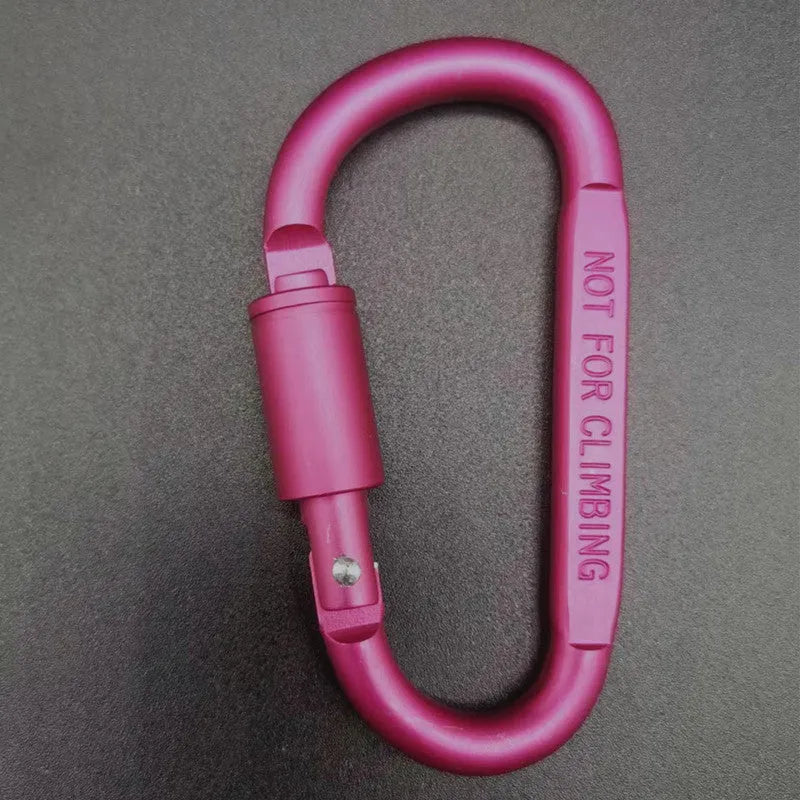 Aluminium D-shaped climbing carabiner with twist lock gate in a selection of colours
