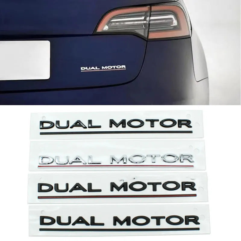 Tesla Model 3 black and red ABS plastic performance letter bumper sticker