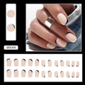 Black and white frosted nail wraps with mandarin duck colour design for French manicure styling