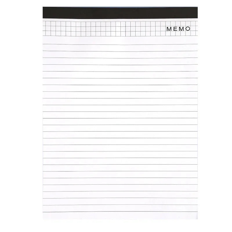 A4 tearable note pad with ivory white pages and paper cover for meeting minutes