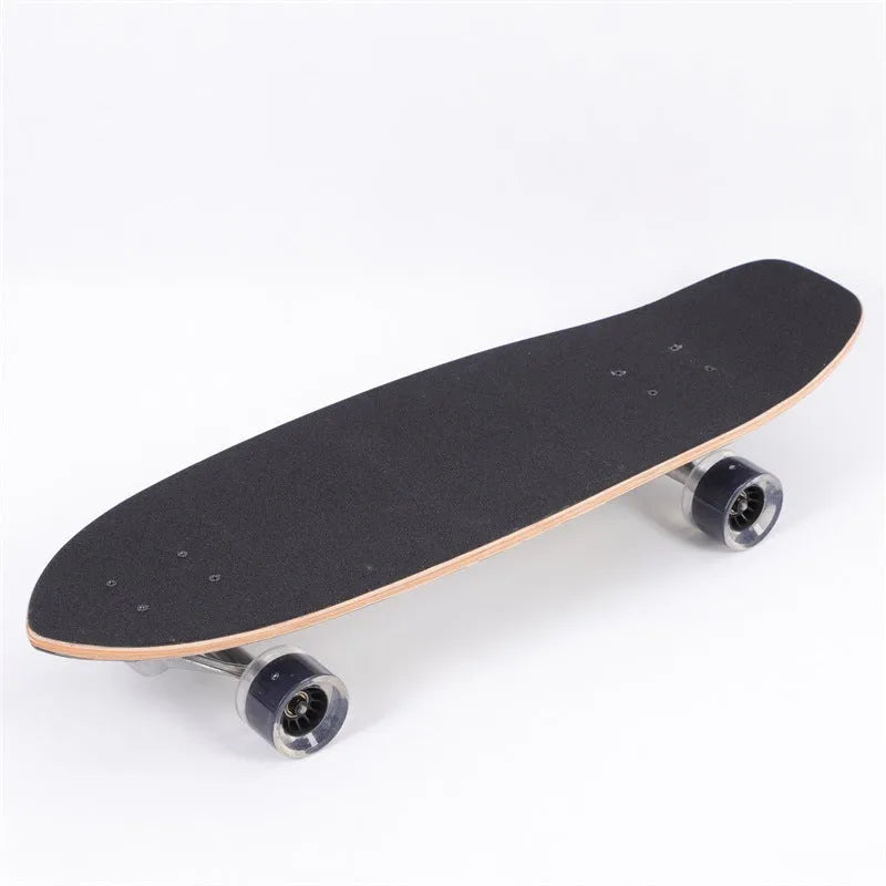 White 31-inch maple wooden street scooter for urban transport