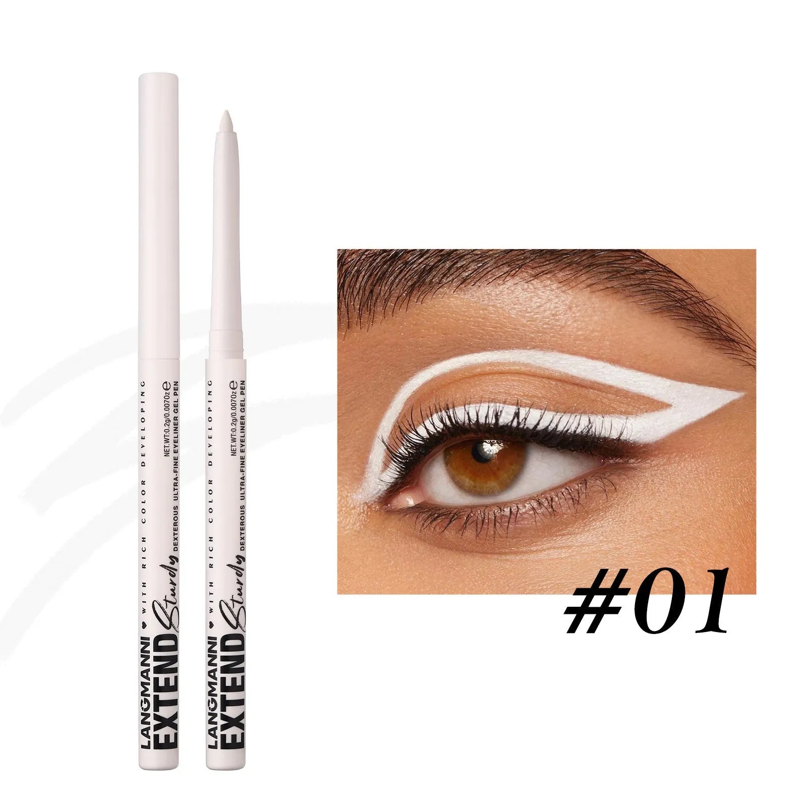12 colourful gel glitter eyeliner pencils in vibrant shades with matte, glitter, metallic, and pearl effects