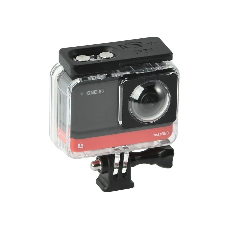 Transparent waterproof housing case for Insta360 One RS panoramic camera