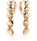 Gold retro woven copper circle earrings with round shape and long drop design
