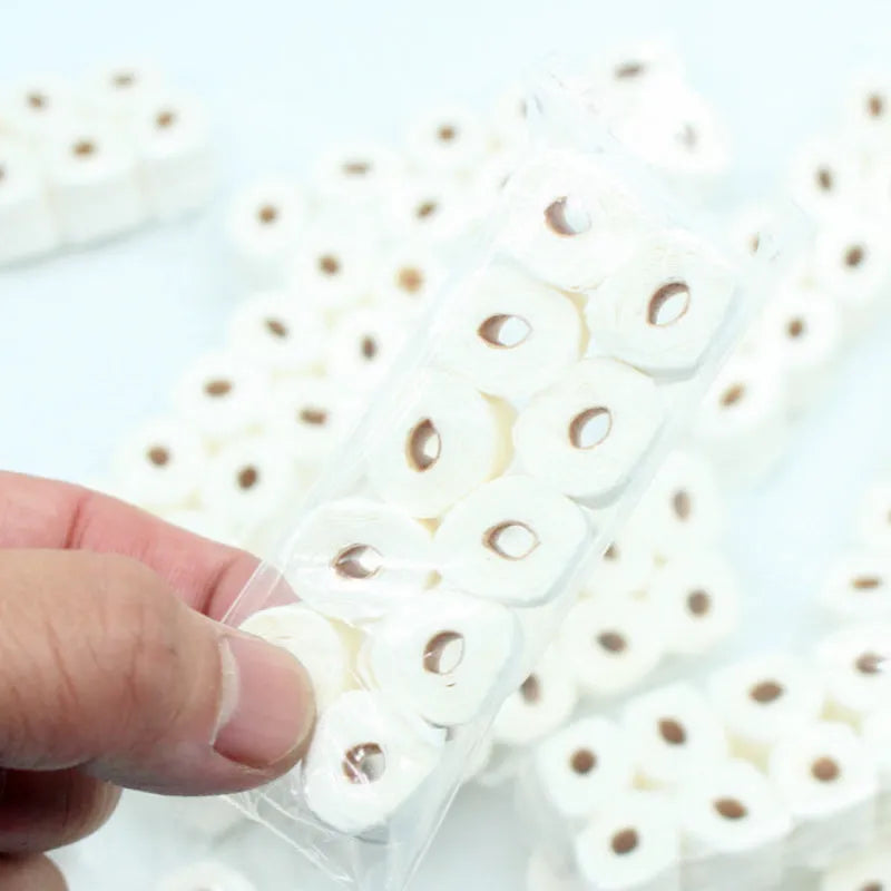 Simulated tissue roll paper model toy for children with 30x15x80mm dimensions