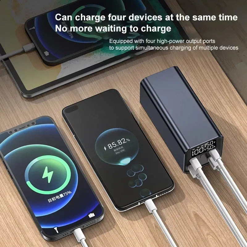 65W metal portable charging bank with 20000mAh capacity for laptop charging