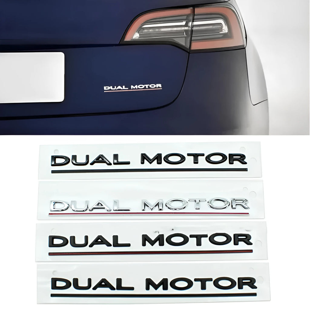 Tesla Model 3 black and red ABS plastic performance letter bumper sticker