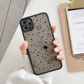 Star Universe textured iPhone sensation shell case in black and white colours showing iPhone X through 13 compatibility