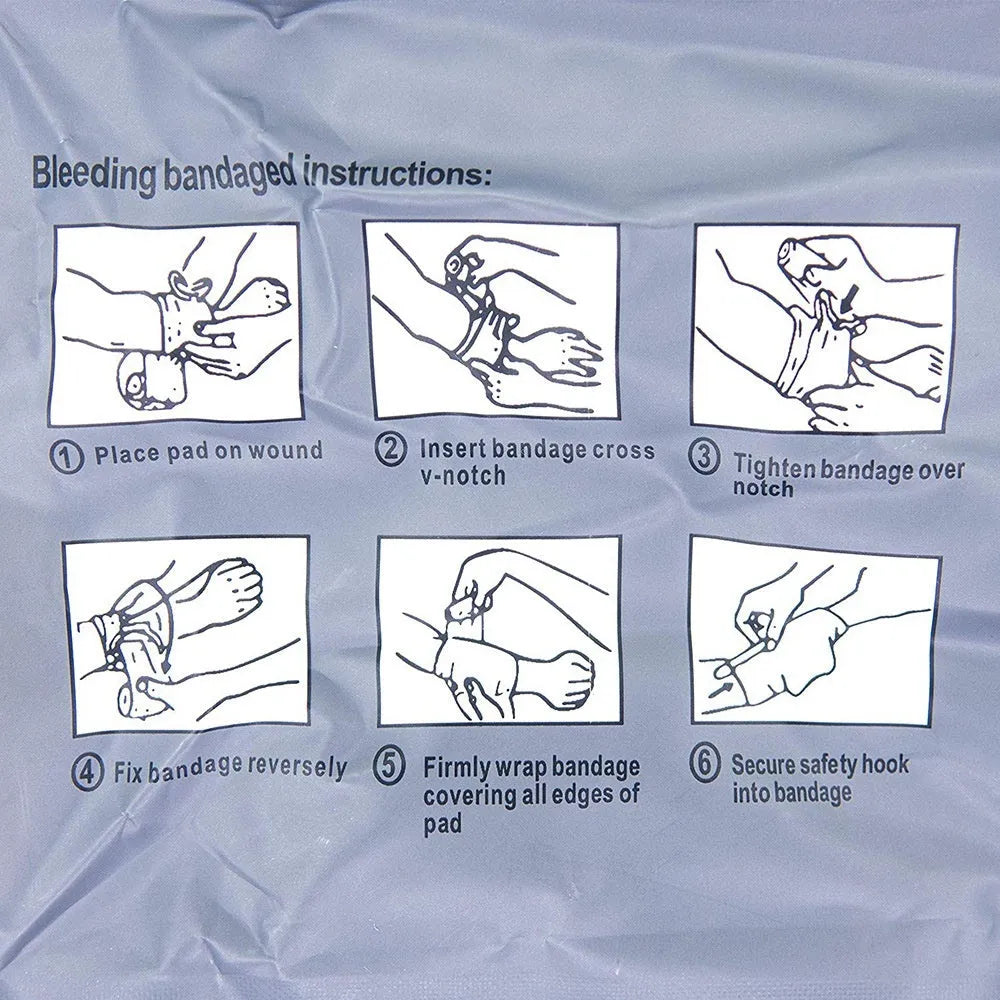 Portable outdoor training hemostatic bandage in 10cm and 15cm sizes with tactical gauze tape
