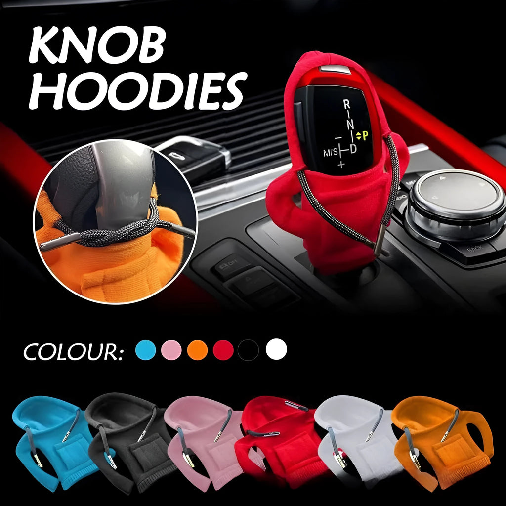 Dutch velvet car gear handle sleeve in multiple colours covering a manual handbrake lever.