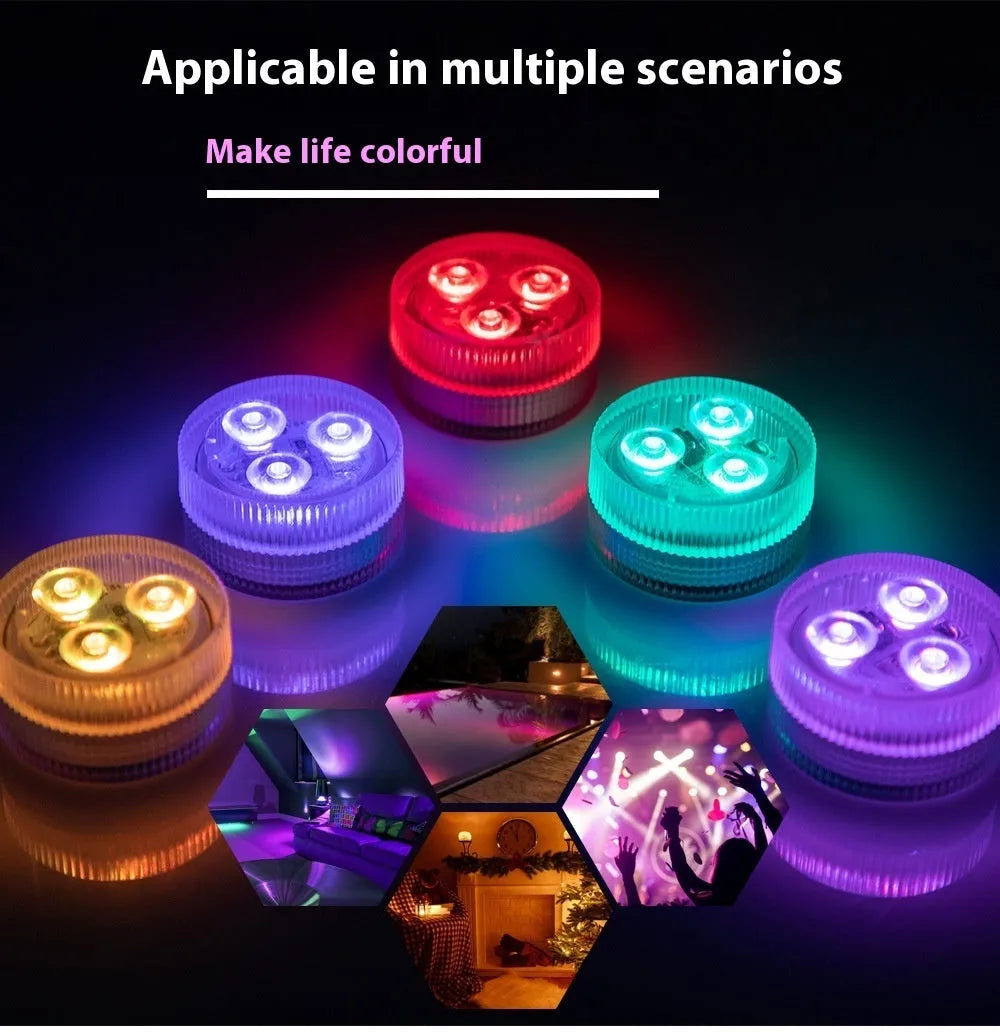 Small waterproof LED fish tank light with remote control for aquarium micro landscape decoration