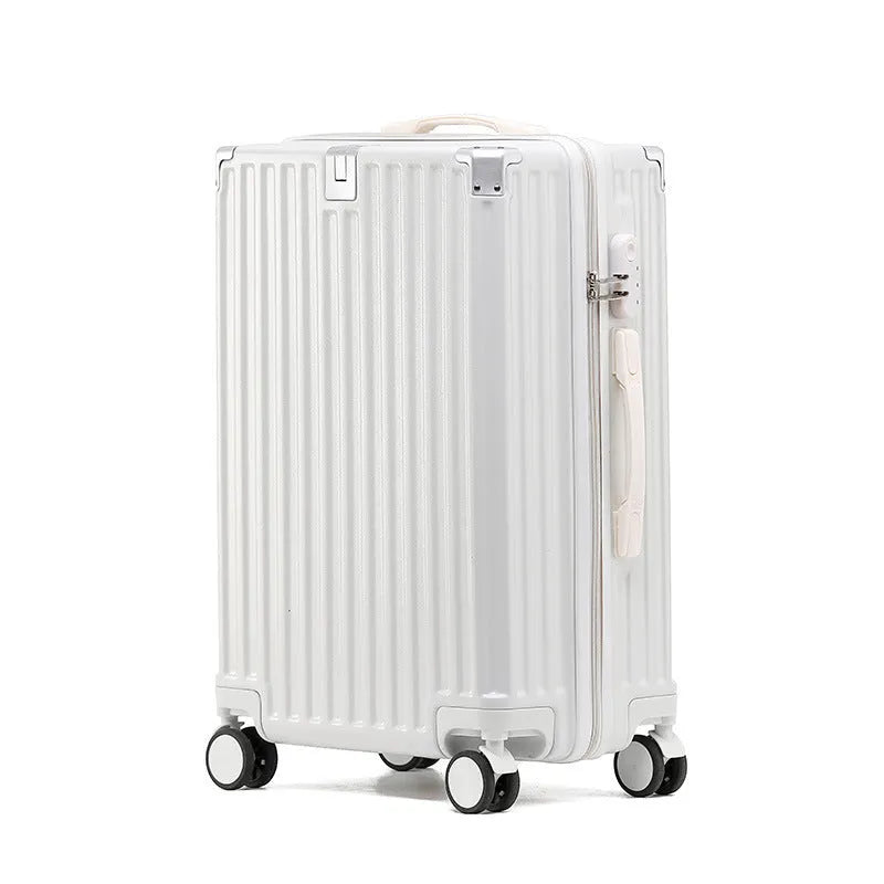 Hard shell aluminium frame luggage in avocado green colour with wheels and retractable handle