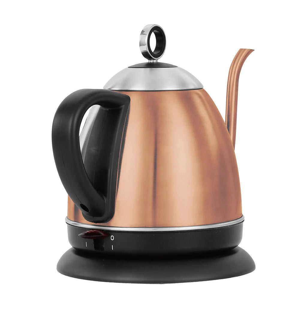 Stainless steel automatic kettle with touch controls in gold, white or yellow colour options