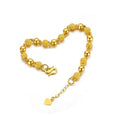 Solid light sand beads all-match bracelet, unisex alloy chain bracelet in antique style, colour S116