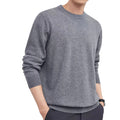 Men's regular fit wool pullover sweater in light camel colour on a hanger