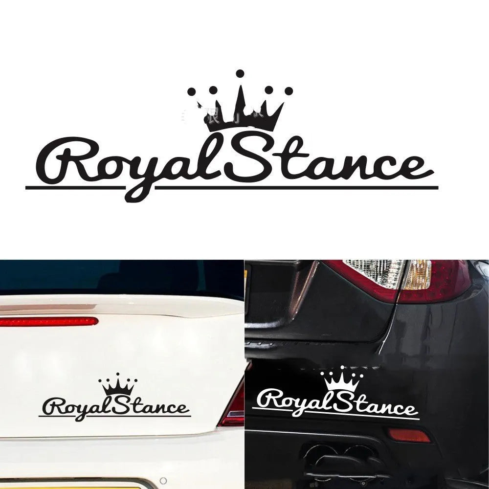 Crown design car sticker with reflective colourful vinyl on vehicle door