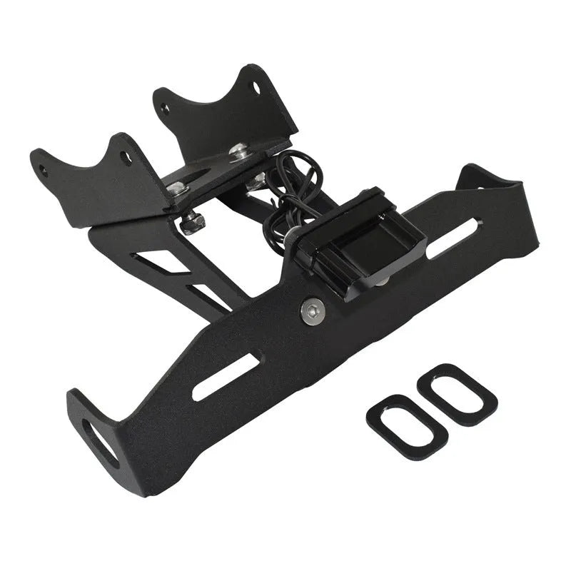 Black aluminium alloy licence plate holder for Honda motorcycle rear mounting