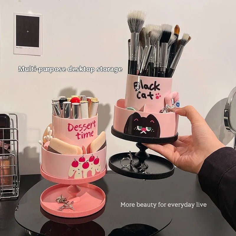 Rotating cosmetic brush storage barrel in Japanese style design with 18 litre capacity
