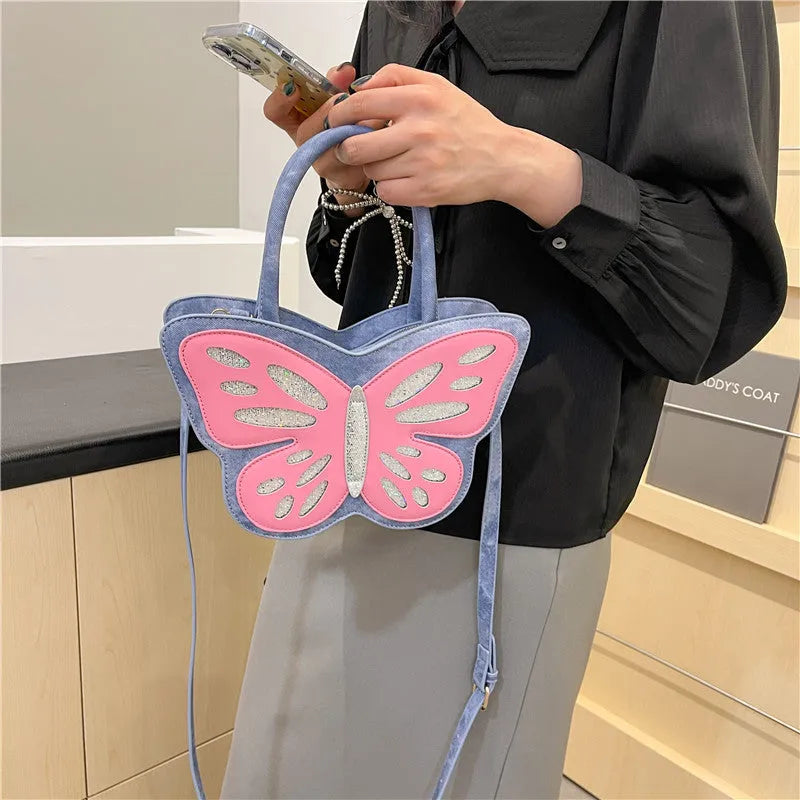 Women's small square crossbody shoulder bag in PU material measuring 27cm by 8cm by 14cm