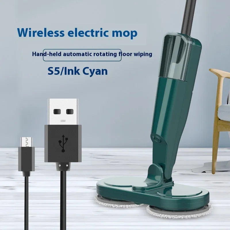 Wireless sweeping and mopping all-in-one machine with USB charging port and water tank