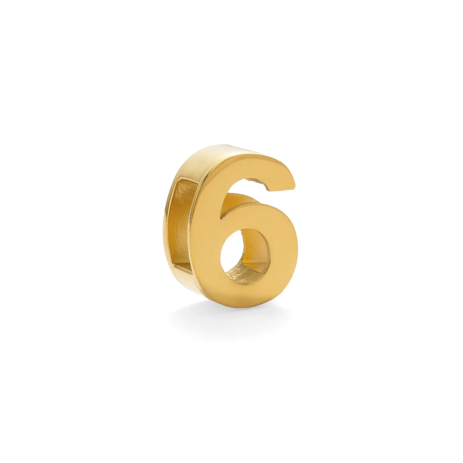 A gold and a silver titanium steel necklace with letter and number pendants on a 40.5cm chain.
