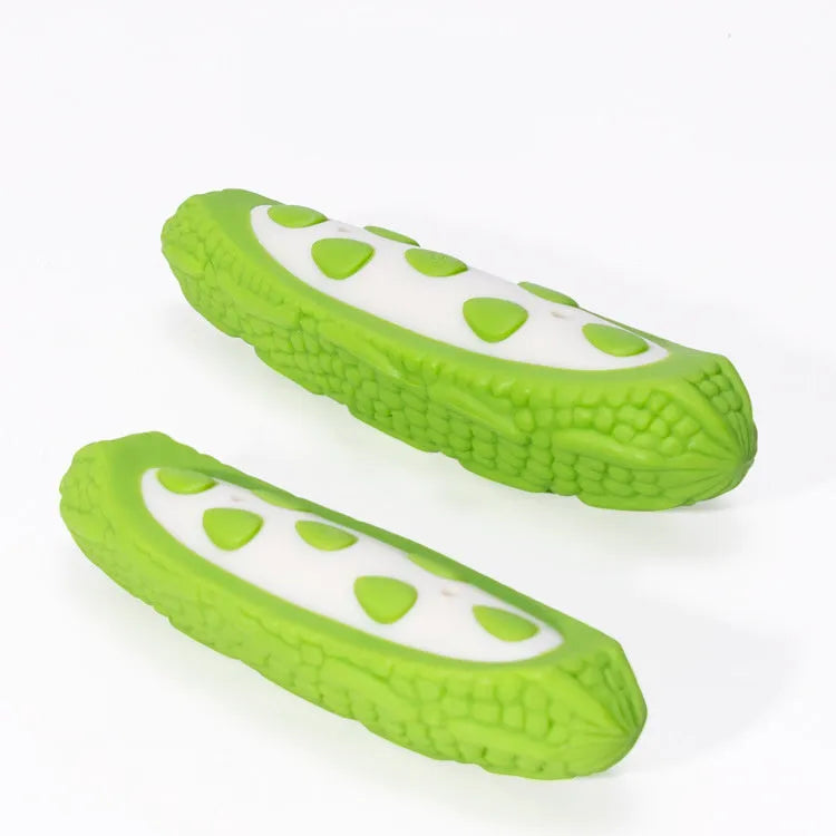 Green and purple meat-scented simulation dog toy for large breed chewing resistance