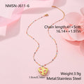 Gold-plated stainless steel necklace with heart-shaped fruit pendant in various designs