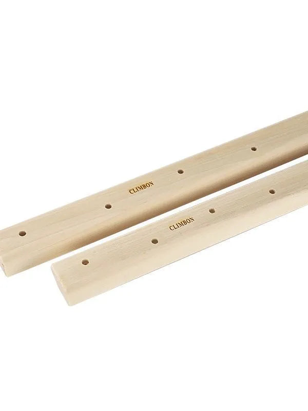 Set of three solid wooden fingerboards in 12cm, 40cm, and 50cm lengths for grip strength training