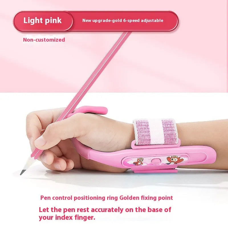 Blue anti-hook wrist brace pen control corrector for children's writing posture