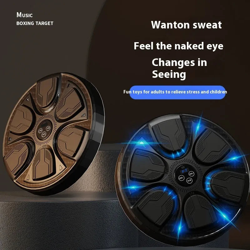 Black intelligent music boxing machine wall target with gloves for home Sanda training