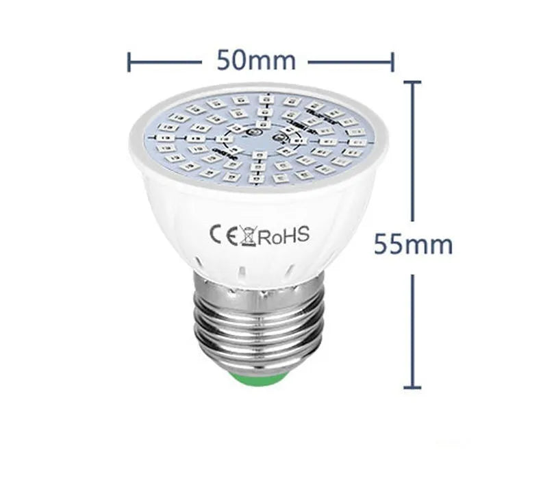 White LED plant growth lamp with 80 beads for indoor plant cultivation