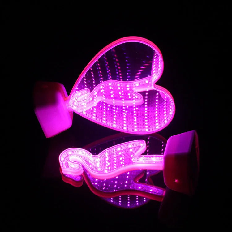 LED double-sided love tunnel light in rose red colour measuring 16cm long