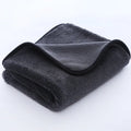 Small braid twisted car cleaning towel for vehicle window washing in grey and grey with red edge colours