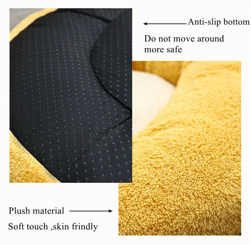 Corgi-shaped plush pet bed for dogs or cats in small, medium, or large size.