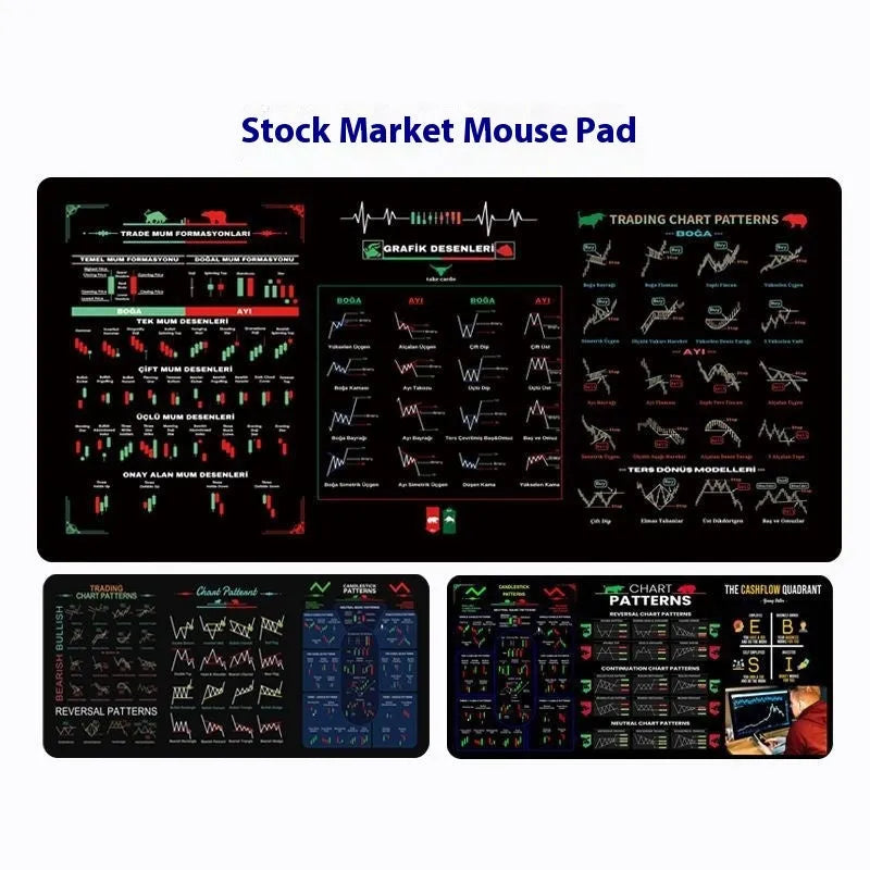 Black rubber calculator mouse pad desk mat with anti-slip surface and thermal transfer printed markings