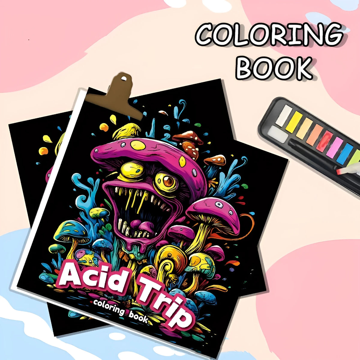 Acid tour coloured paper painting book with a length of 200mm