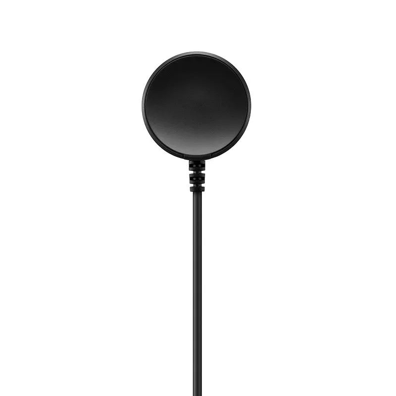 Black USB magnetic watch charger with compact 34mm x 10mm dimensions